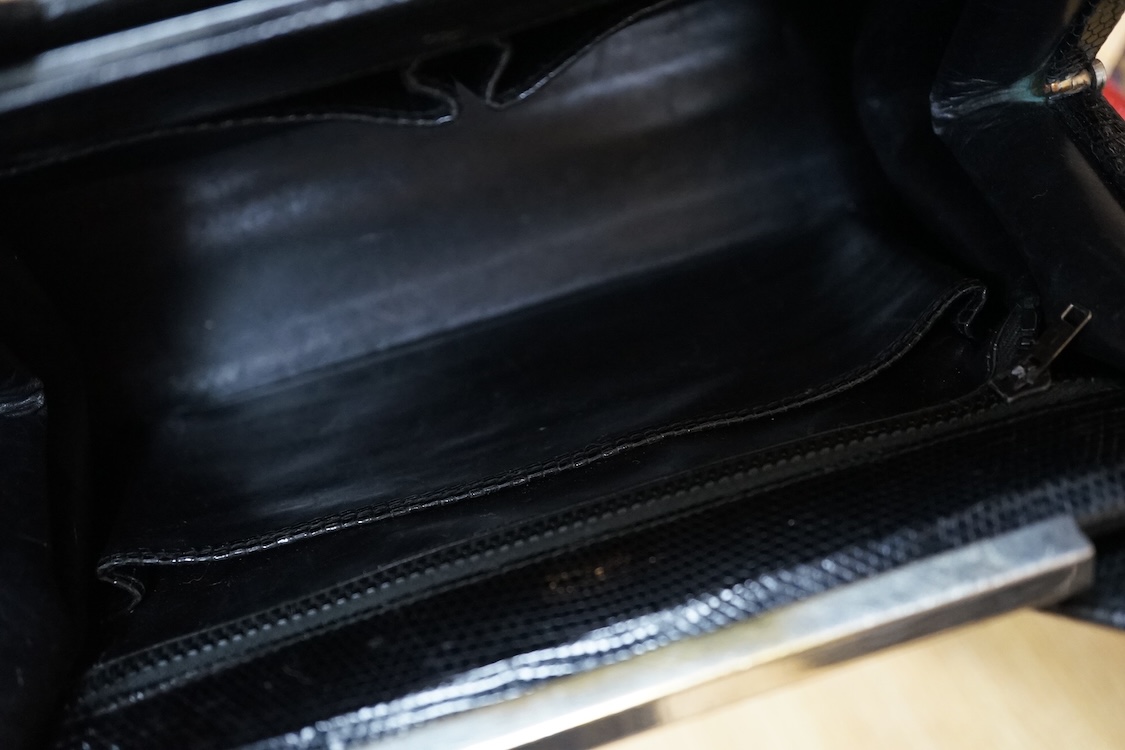 Two 1950's-60's Gucci handbags with one dust bag, largest 26cm wide